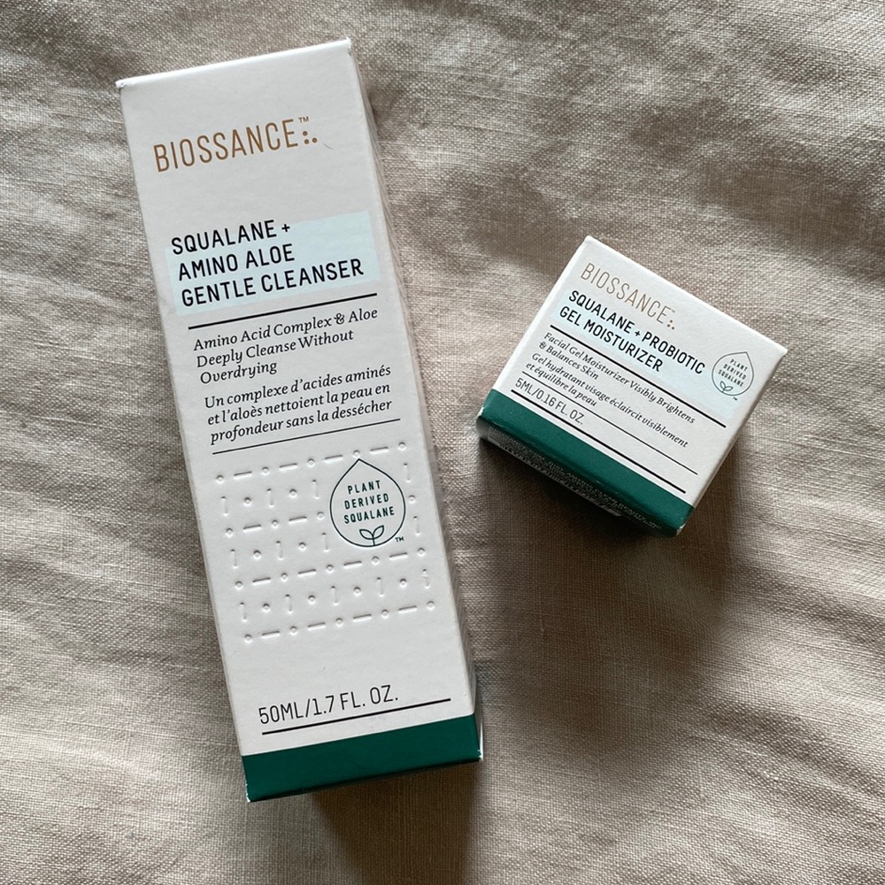 Squalane + Amino Aloe Gentle Cleanser and Squalane + Probiotic Gel Moisturizer
